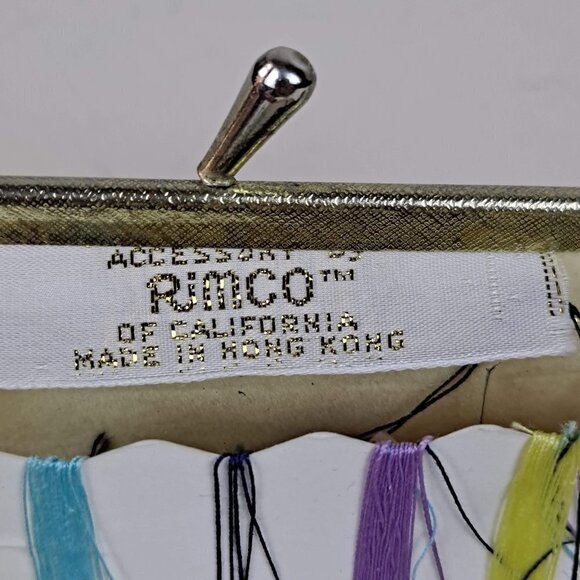 Rimco Vintage Travel Sewing Kit Kiss Lock Closure Floral Fabric All Original - Picture 3 of 5